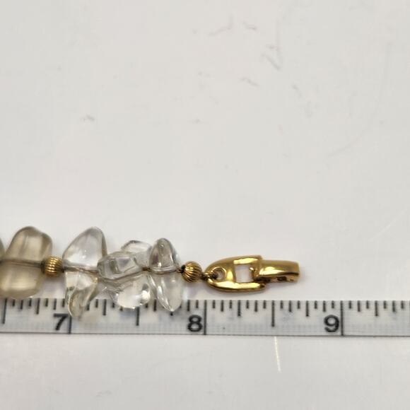 Napier Ice Collection Lucite Chip Gold Tone Bracelet Vintage Costume Jewelry 80s - Picture 5 of 6